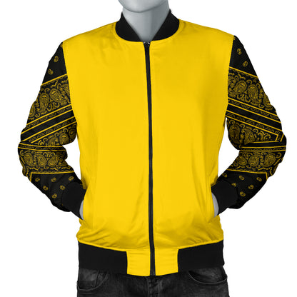 gold sports team bomber jacket