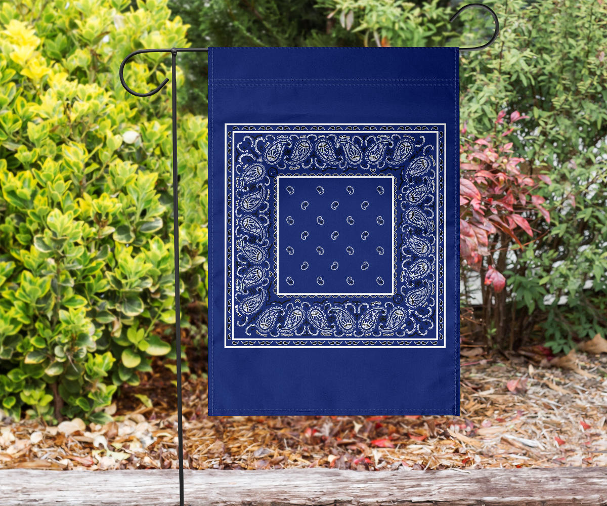 Royal Blue Bandana Home and Garden Flags