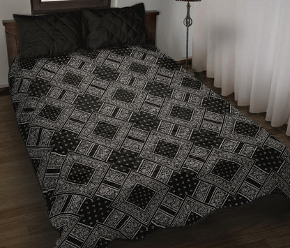 Quilt Set - Black Bandana DB Quilt w/Shams