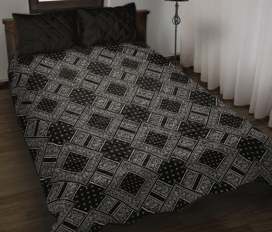 Quilt Set - Black Bandana DB Quilt w/Shams