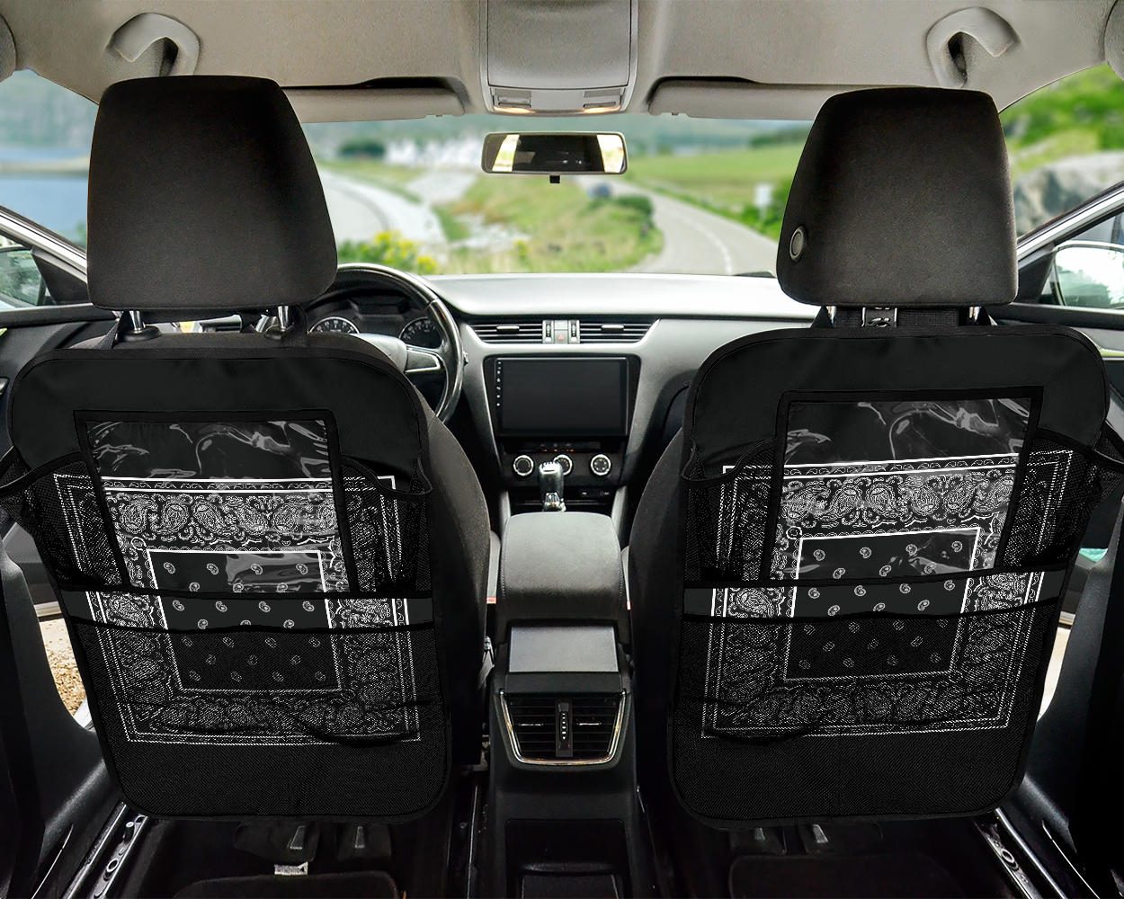 Black Bandana Car Seat Organizers