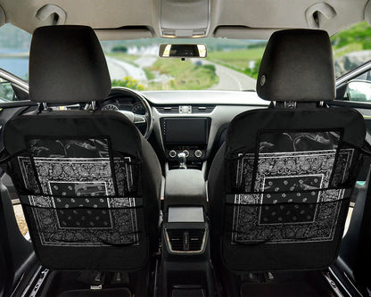 Black Bandana Car Seat Organizers