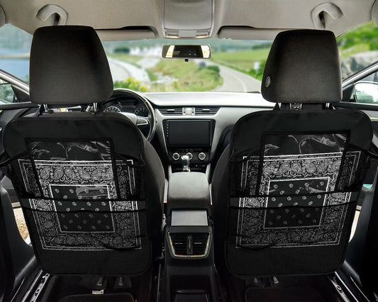 Black Bandana Car Seat Organizers