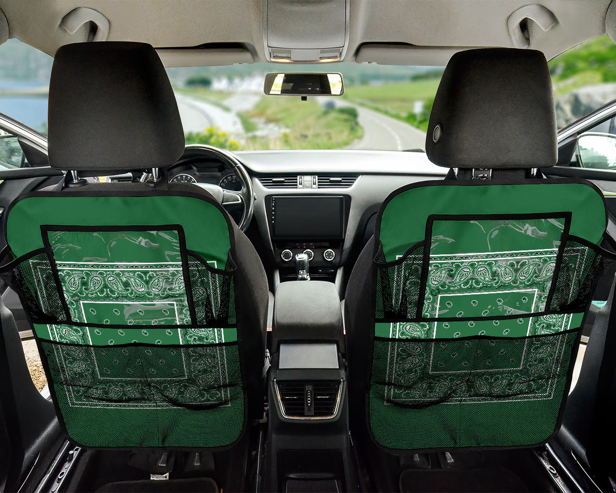 Classic Green  Bandana Car Seat Organizers