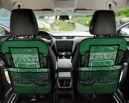 Classic Green  Bandana Car Seat Organizers