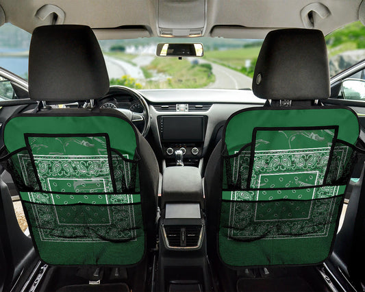 Classic Green  Bandana Car Seat Organizers
