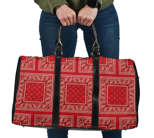 red bandana luggage