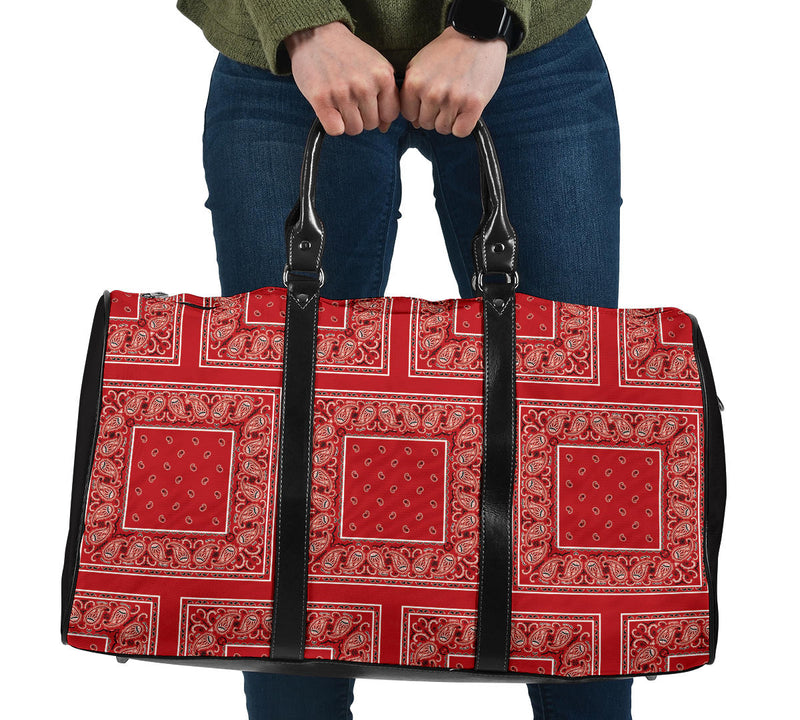 red bandana luggage