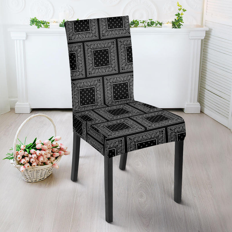 Black Bandana Dining Chair Covers