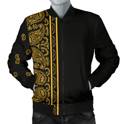 mens bandana bomber jacket