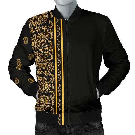 mens bandana bomber jacket