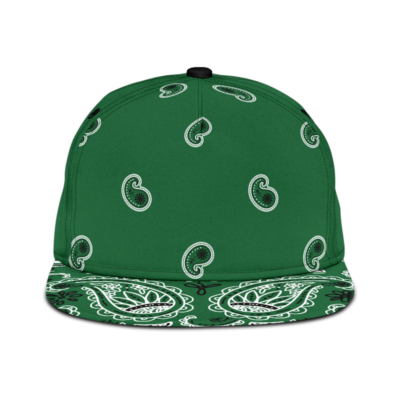 Classic Green Bandana Snapback Cap