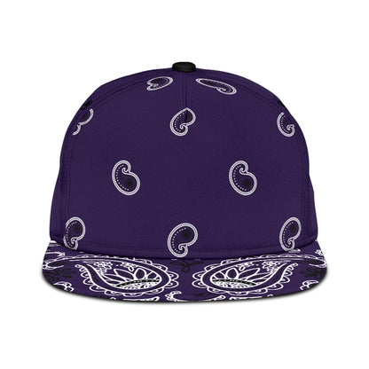 Royal Purple Bandana Classic Snapback Cap