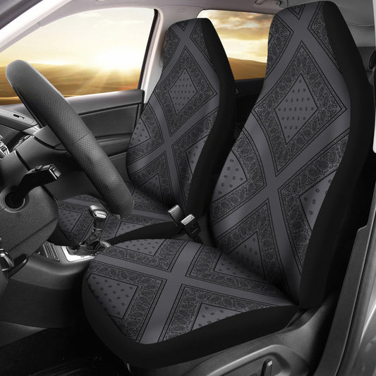 Gray and black seat cover