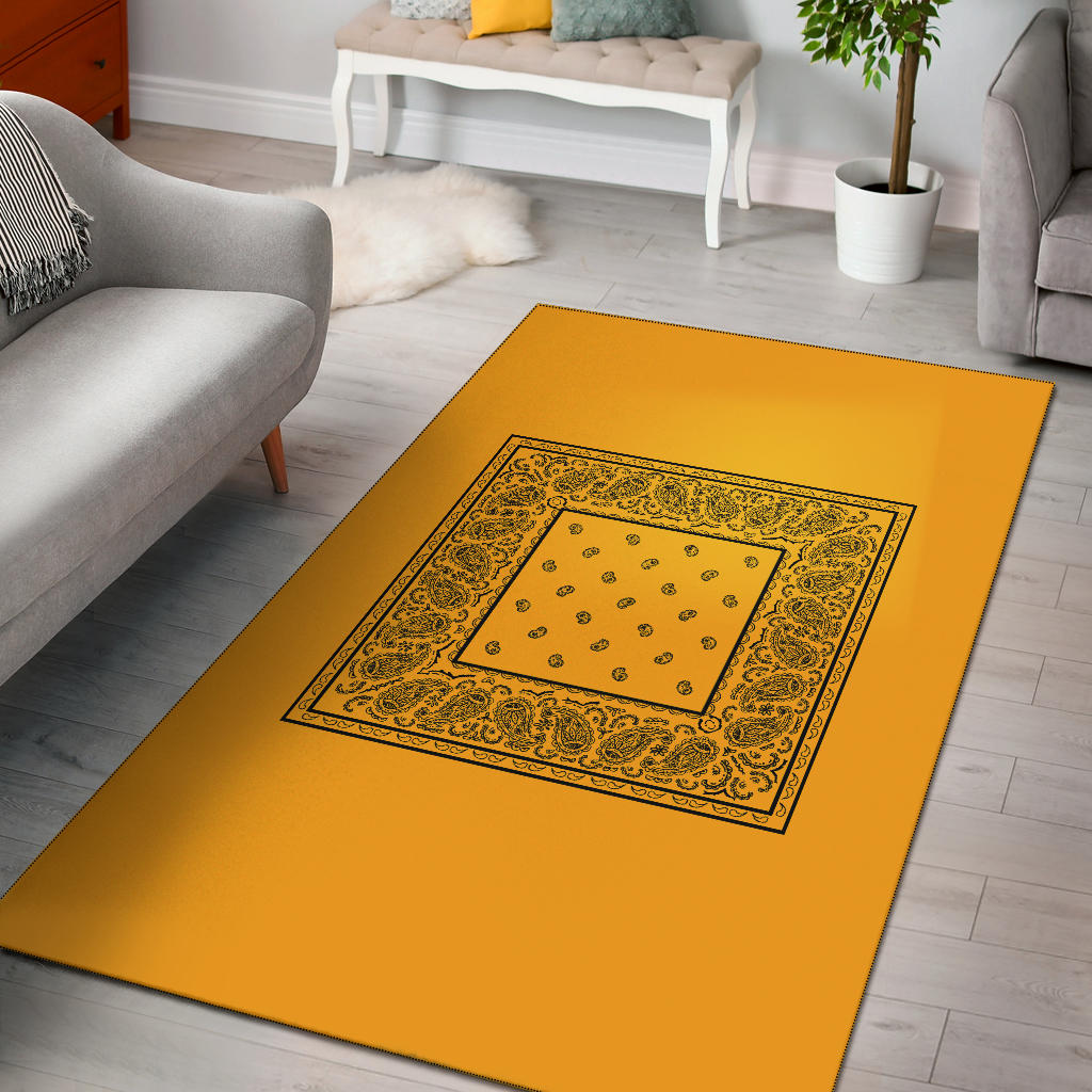 gold throw rug