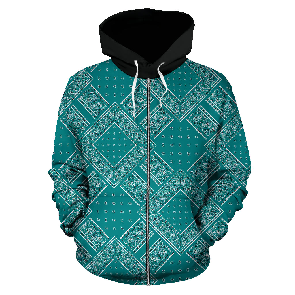 teal bandana hoodie