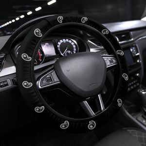 black paisley steering wheel cover