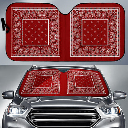 maroon red bandanas muscle car auto shade