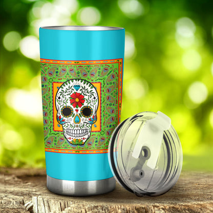 sugar skull tumbler