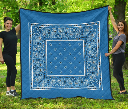 Sky Blue Bandana Quilted Bedding