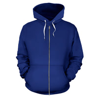 blue bandana zip hoodie front view