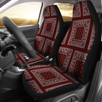 Burgundy seat cover