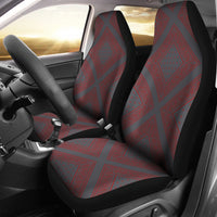 Gray and red car seat cover