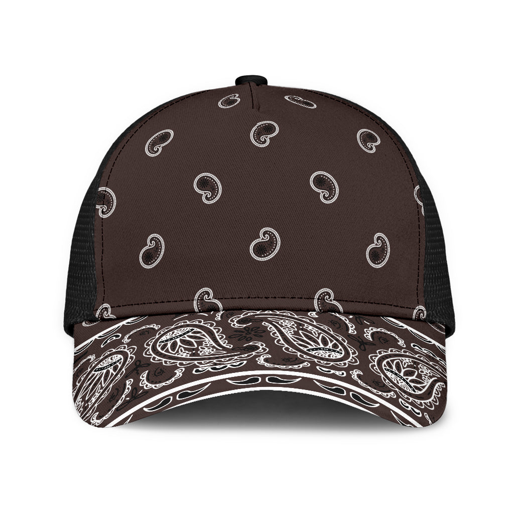 Coffee Brown Bandana Overload Mesh Back Cap