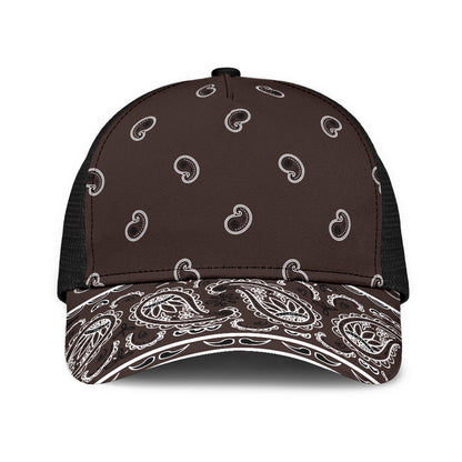 Coffee Brown Bandana Overload Mesh Back Cap