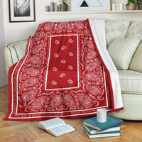 Red with White Throw Blanket