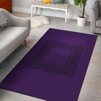 purple bandana throw rug