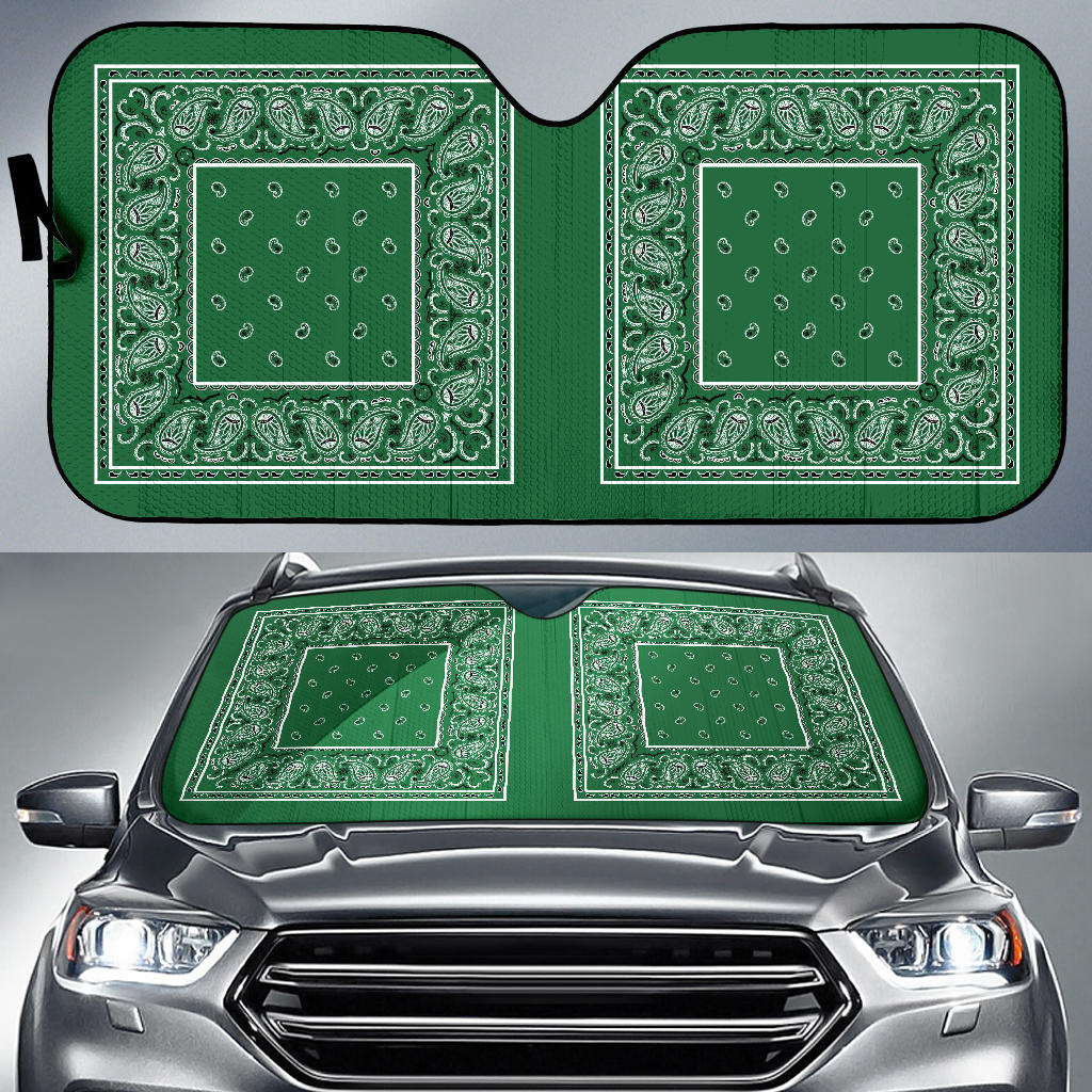 green money bandana car window shade