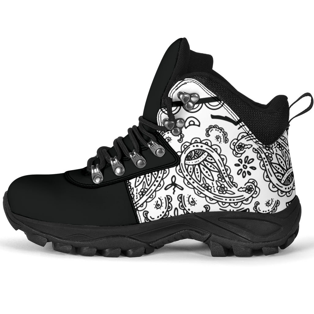White Bandana Alpine Boots