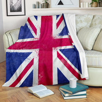 United Kingdom Flag Fleece Throw Blanket
