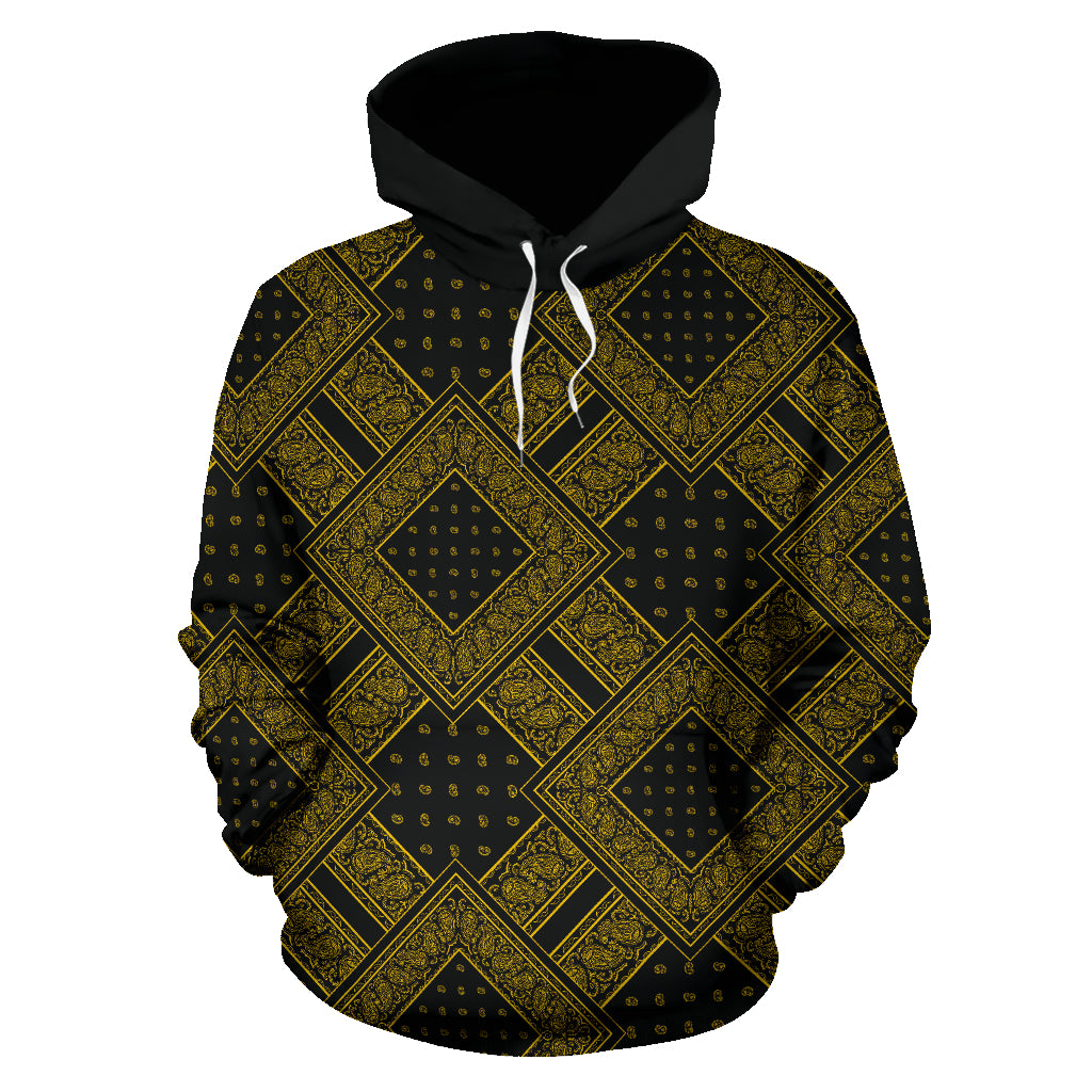 black and yellow bandana hoodies