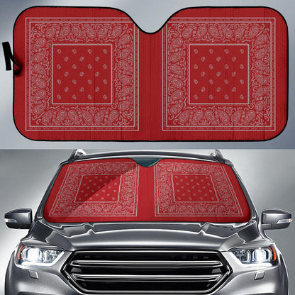red and grey bandannas hot rod window shades