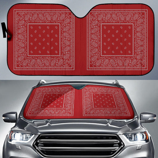 red and grey bandannas hot rod window shades