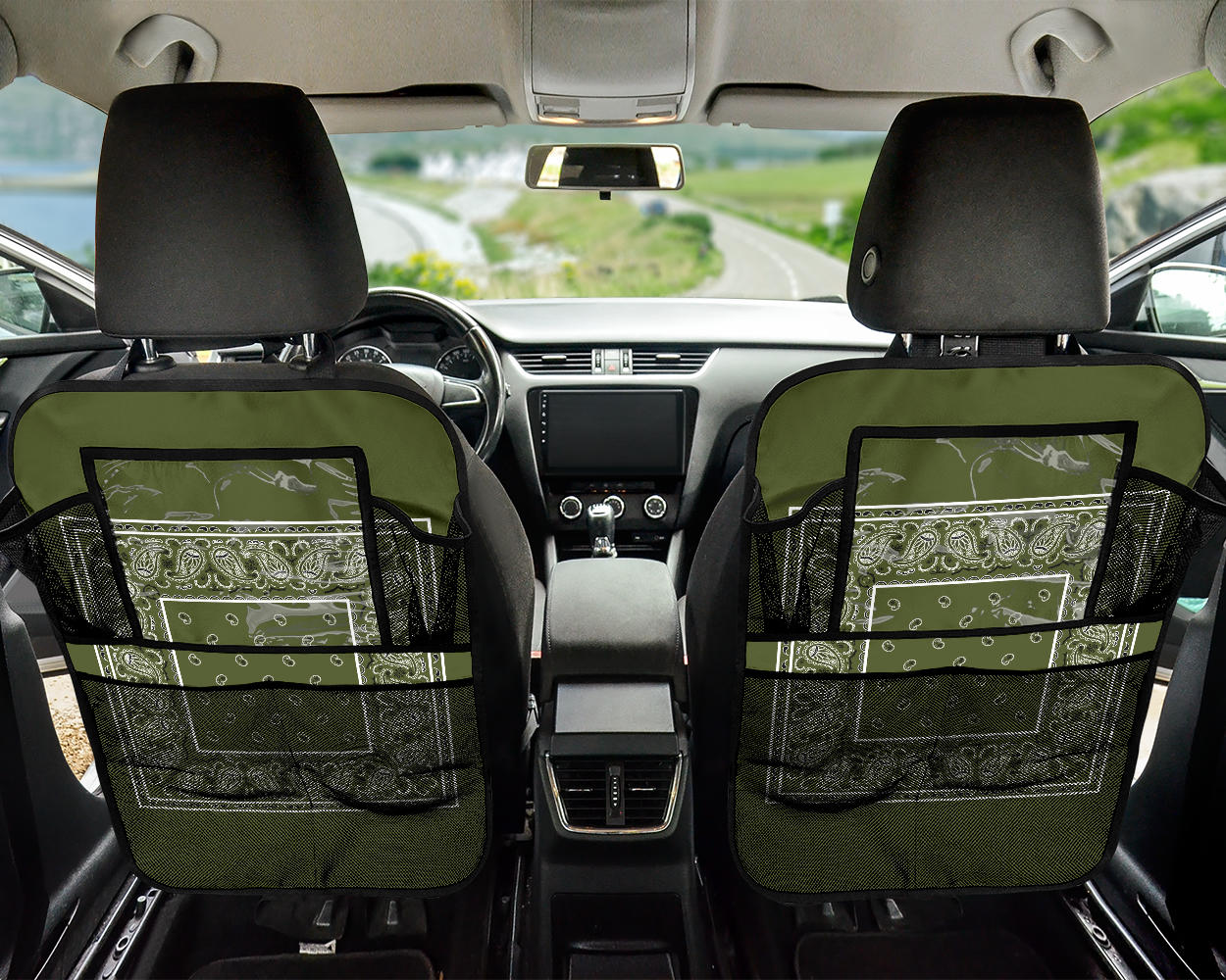 Army Green Bandana Back Seat Organizers