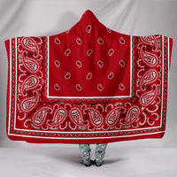 red bandana hooded blanket