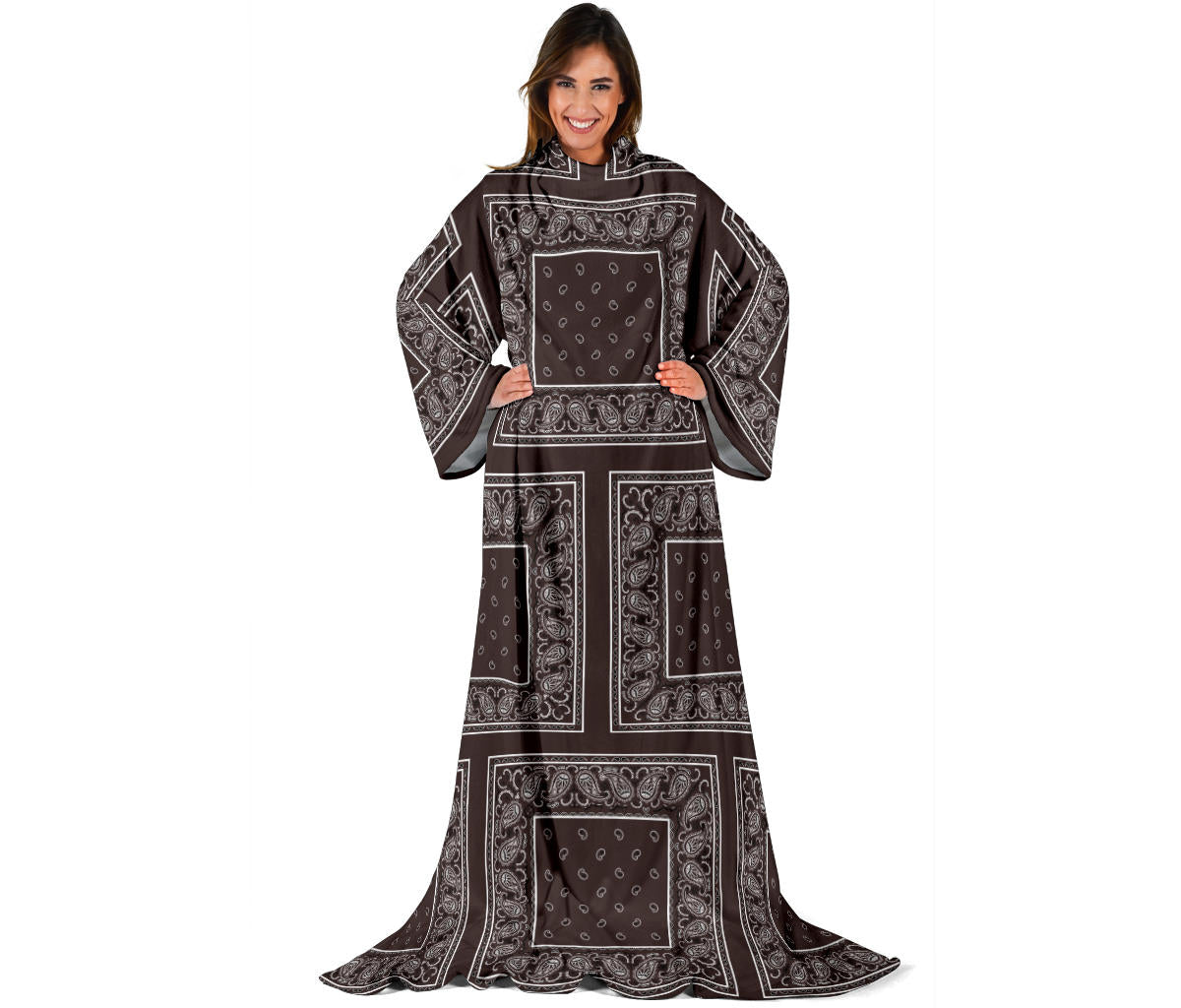 Coffee Brown Bandana Monk Blankets