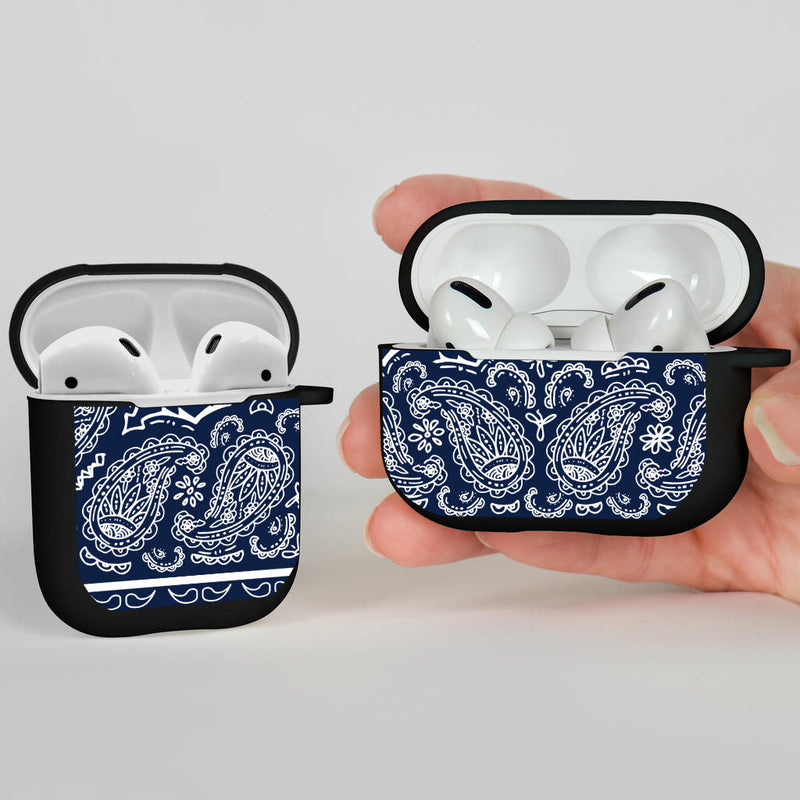 Navy and White Bandana AirPods Case Covers