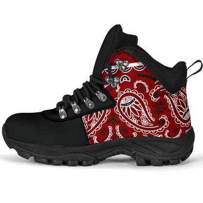 Maroon Bandana Alpine Boots