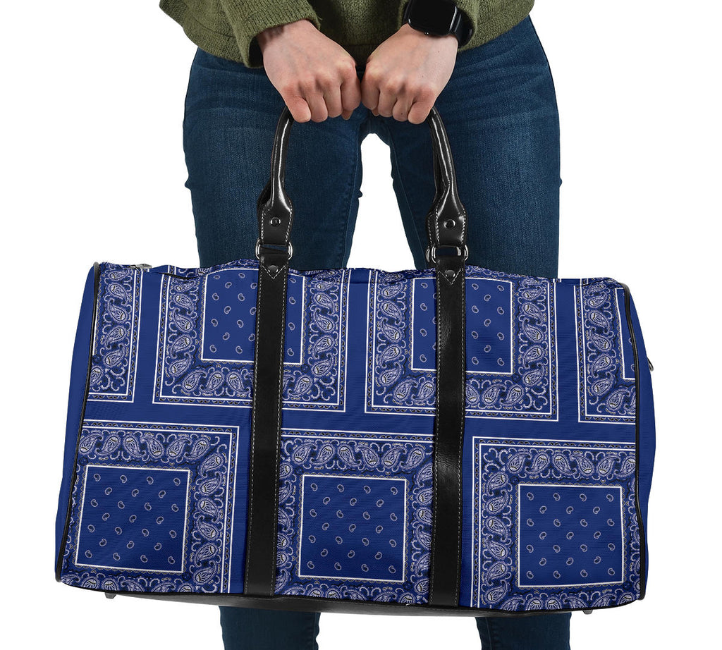 royal blue bandana luggage