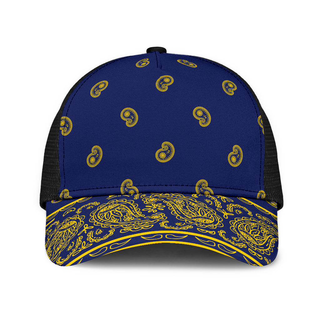 Blue and Gold Bandana Overload Mesh Back Cap
