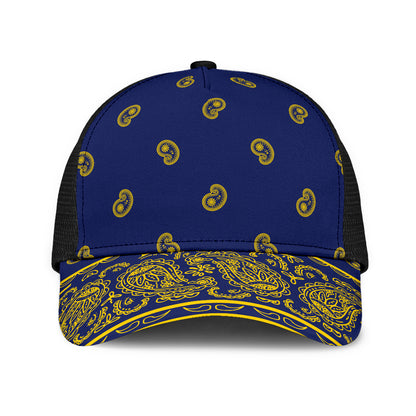 Blue and Gold Bandana Overload Mesh Back Cap