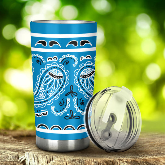sky blue bandana tumbler