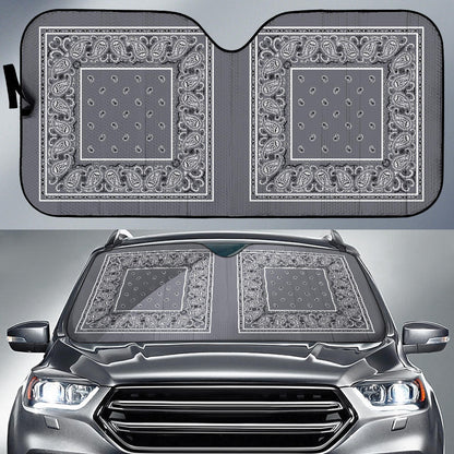 gray bandana auto show sun shade
