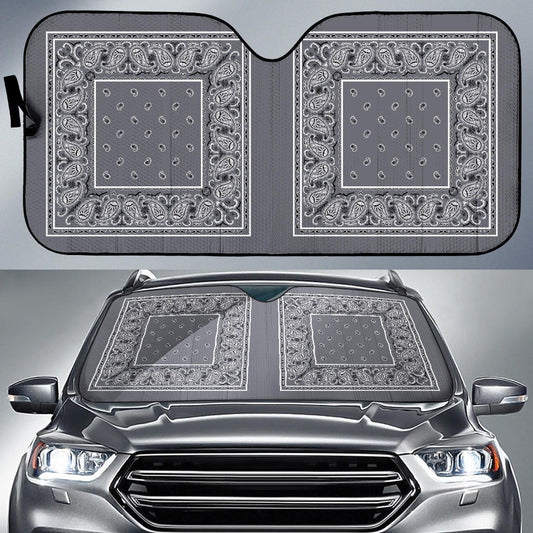 gray bandana auto show sun shade