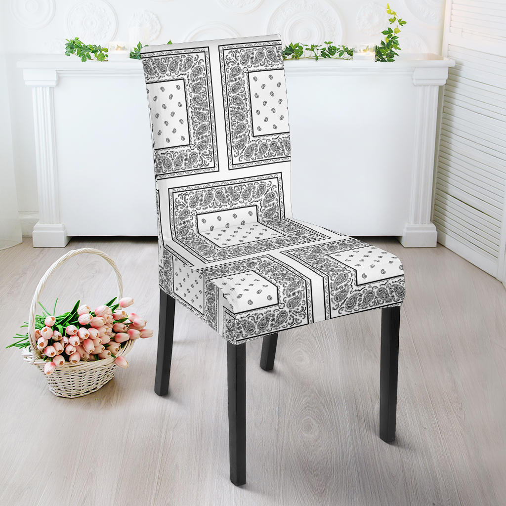 White Bandana Dining Chair Covers