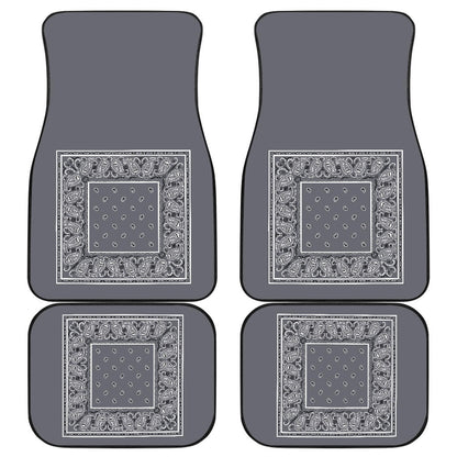 Quad Classic Gray Bandana Car Mats - Minimal